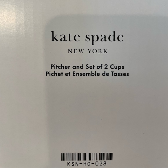 Kate Spade Lemon Pitcher Set w 2 Cups Lemonade Stand Hostess Gift Acrylic NIB - Picture 9 of 9